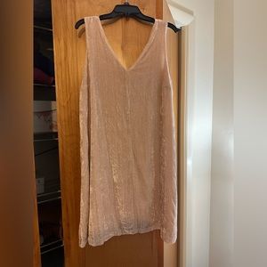 Gorgeous Blush Crushed Velvet LOFT Dress